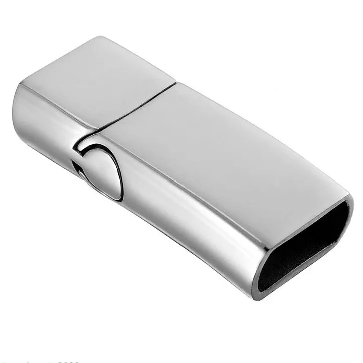 

hole size:11.7*6.2mm Custom Logo Stainless Steel Magnetic Lock Clasp Connector Fit Leather Bracelet DIY Fashion Jewelry Gifts