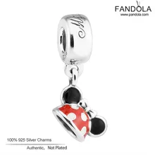 Мышка Ушная шапка Висячие металлические бусины Подвески Серебро 925 для браслета Argent DIY Шарм, изготовление украшений аксессуары