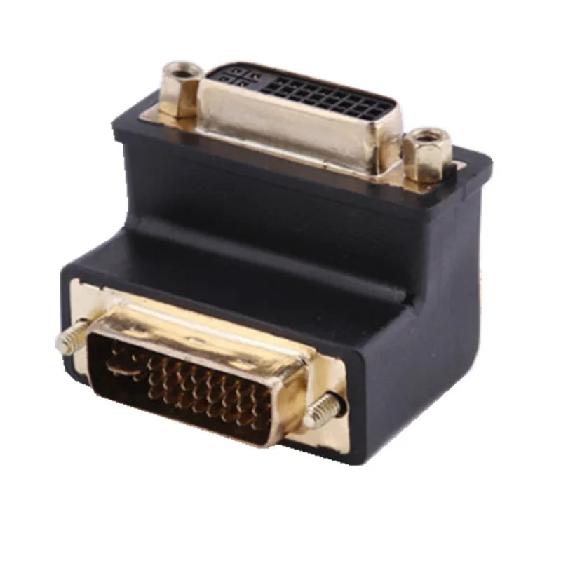 DVI 24+5 Female to DVI 24 5 Female 90 degree adapter DVI I Free shippingin DVI Cables from