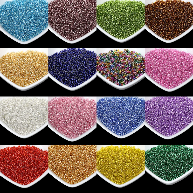 baratas 2 MM Prata Forrado Furo Redondo Missangas De Vidro Checo 1000 pçs lote Áustria Contas de Cristal Para Fazer Jóias DIY Crianças