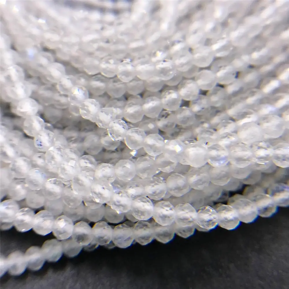 

Natural Small stone beads tiny AA blue moonstone quartz crystal beads Round Small section loose gem beads 2 3MM Jewelry Making