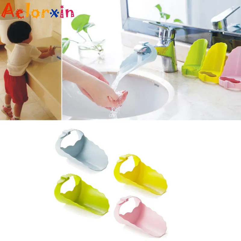 

Baby Hand Washing Bathroom Tie Adjustable Water Saver Children's Guide Fruit And Vegetable Device Faucet Extender Baby Tubs