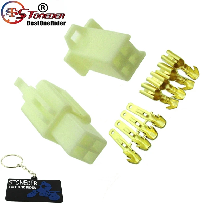 STONEDER 4/ Broches Fil /électrique connecteur Terminal Harnais Prise pour Pit Mini Bike