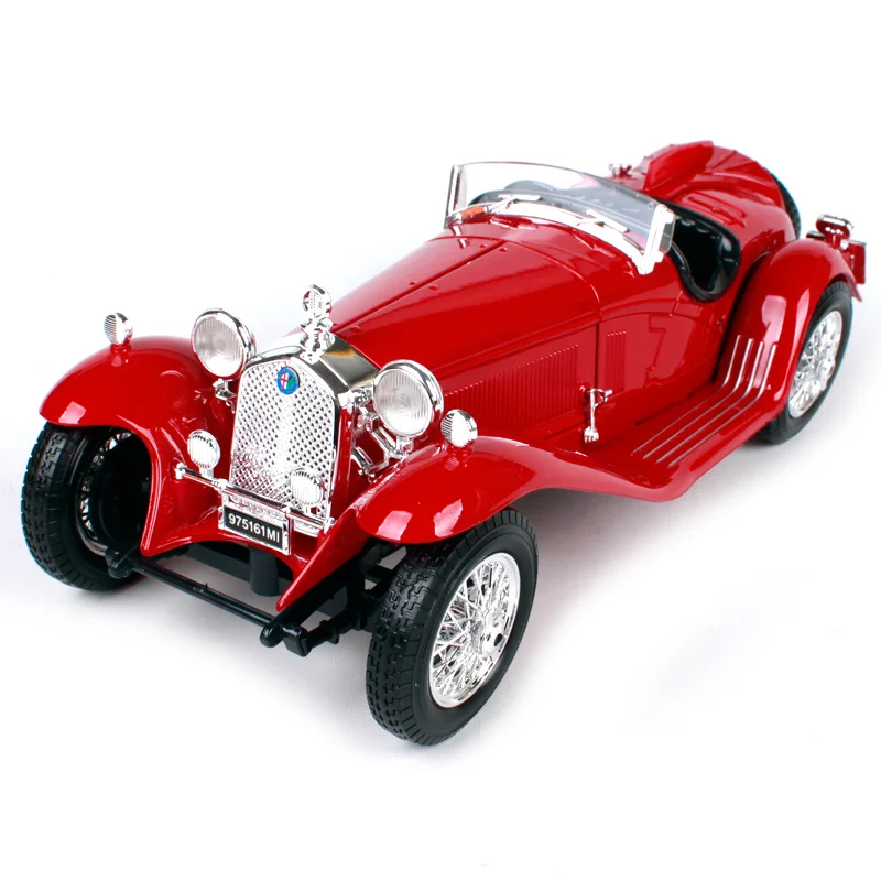Bburago 1:18 alfa 8c 2300 spider touring blue red car литье под давлением 245*102*70 мм классическая модель