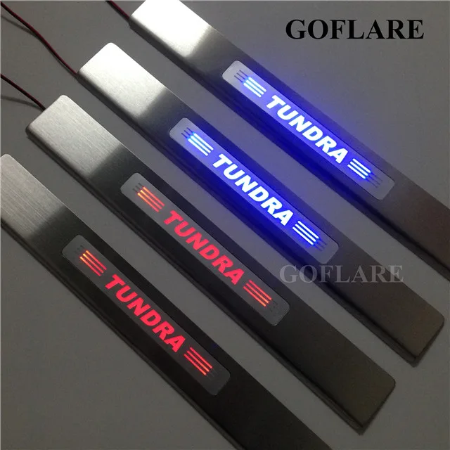 Car Styling for Toyota Tundra accessories 2007 2015 led auto door sill