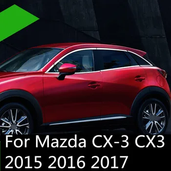 

Stainless steel Car WindowTrim Sticker External Accessories Adhesive Decoration For Mazda CX-3 CX3 2015 2016 2017