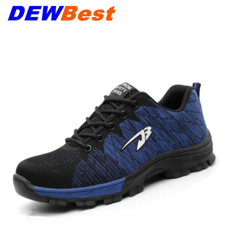 

DEWBEST Women and Men's Safety shoes Work Steel Toe Caps Boots Casual Skateboard Sneaker Ankle Protective Footwear