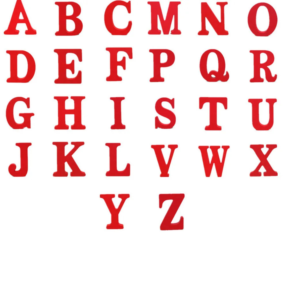 1 шт. A-&-Z Красная деревянная буква Английский алфавит DIY Индивидуальное Имя Дизайн Искусство ремесло отдельно стоящее сердце свадьба домашний декор D1