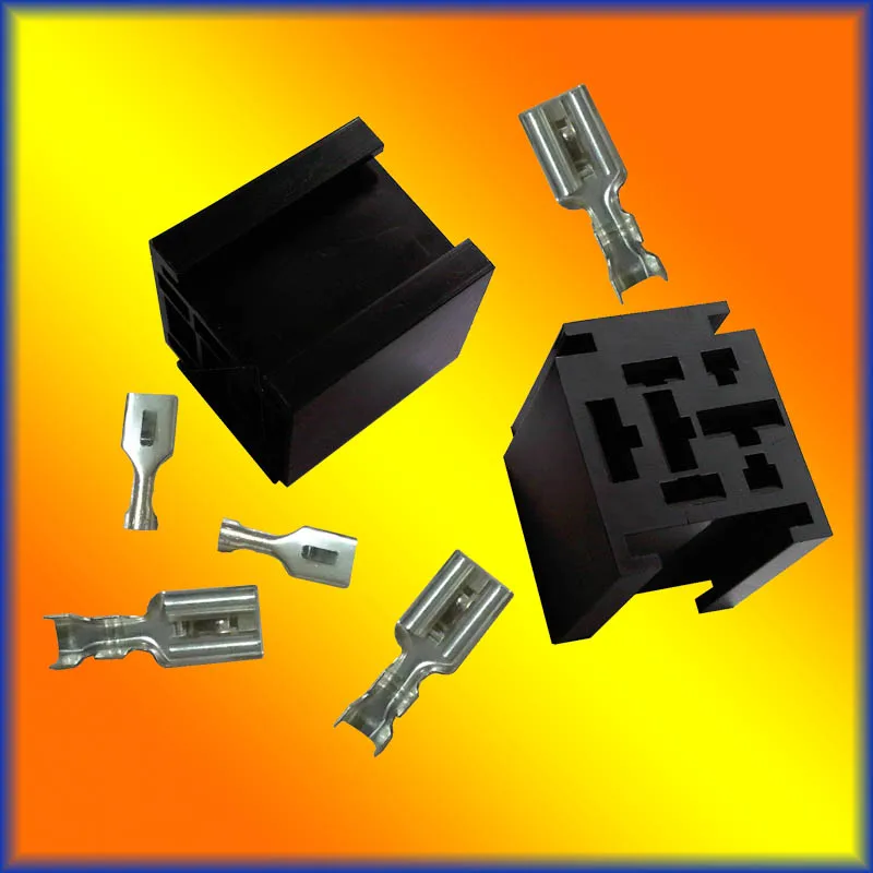 

80A Wide Foot Large Current Relay Socket 9.5mm and 6.3mm_ HG4185C_NVF4 100 Only Package Mail