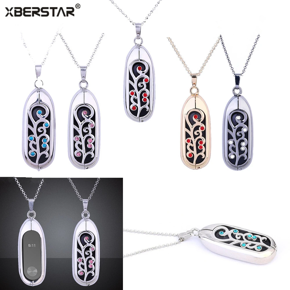 imágenes para Joyería de moda collar de cadena de acero inoxidable colgante para xiaomi mi bandas 2/1 sleep monitor de fitness imágenes para Joyería de moda collar de cadena de acero inoxidable colgante para xiaomi mi bandas 2/1 sleep monitor de fitness