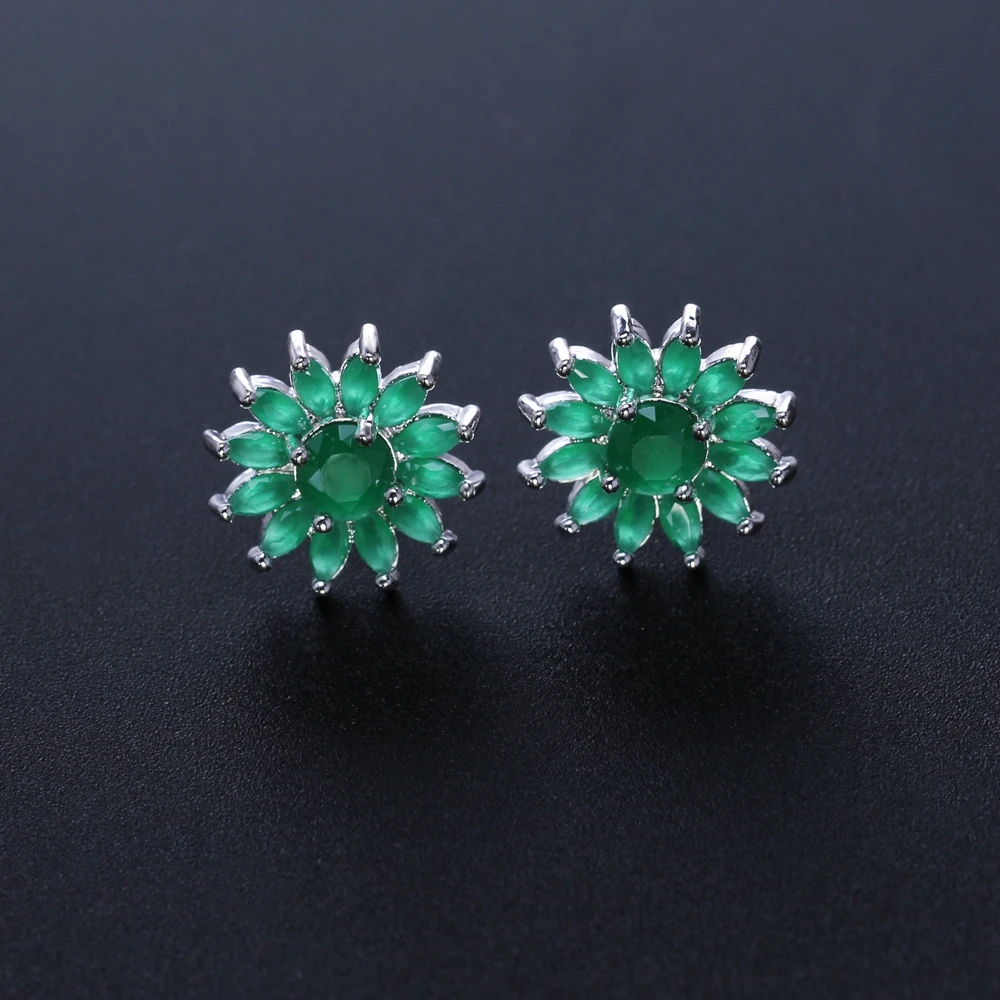 Milky Green Stud Earrings Flower Shaped Statement Jewelry Fashion Women Brincos for Party Gift EGY031 | Украшения и аксессуары