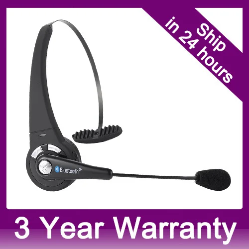 Trucker Over the Head Wireless Bluetooth Earphone Headphones Headset With Flexible Boom Mic with Noise Cancellation Technology