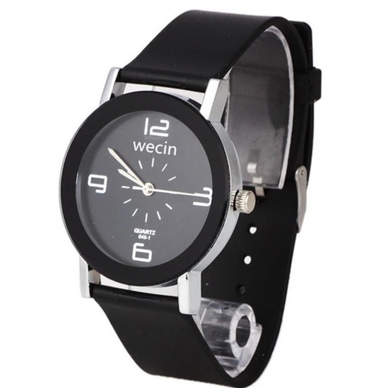 

Dropshipping Fashion Rubber Belt Couple Watch Quartz Student Black Women's and Men's Watch Support Wholesale reloj mujer