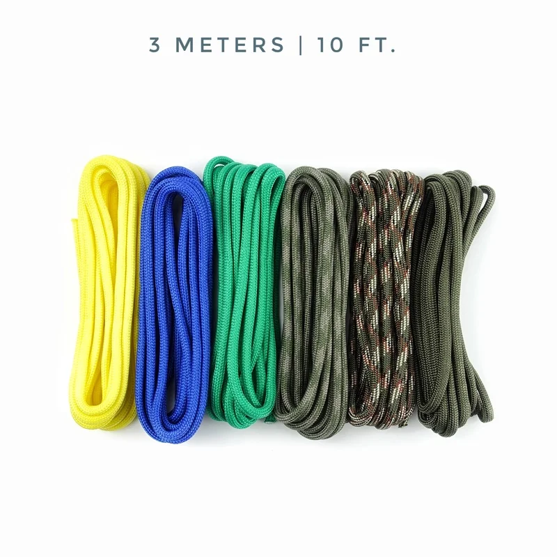 8ft. 10ft. 7 ستراند Paracord النايلون 550 المظلة الحبل الحبل حبل مل المواصفات DIY المفاتيح و بقاء سوار