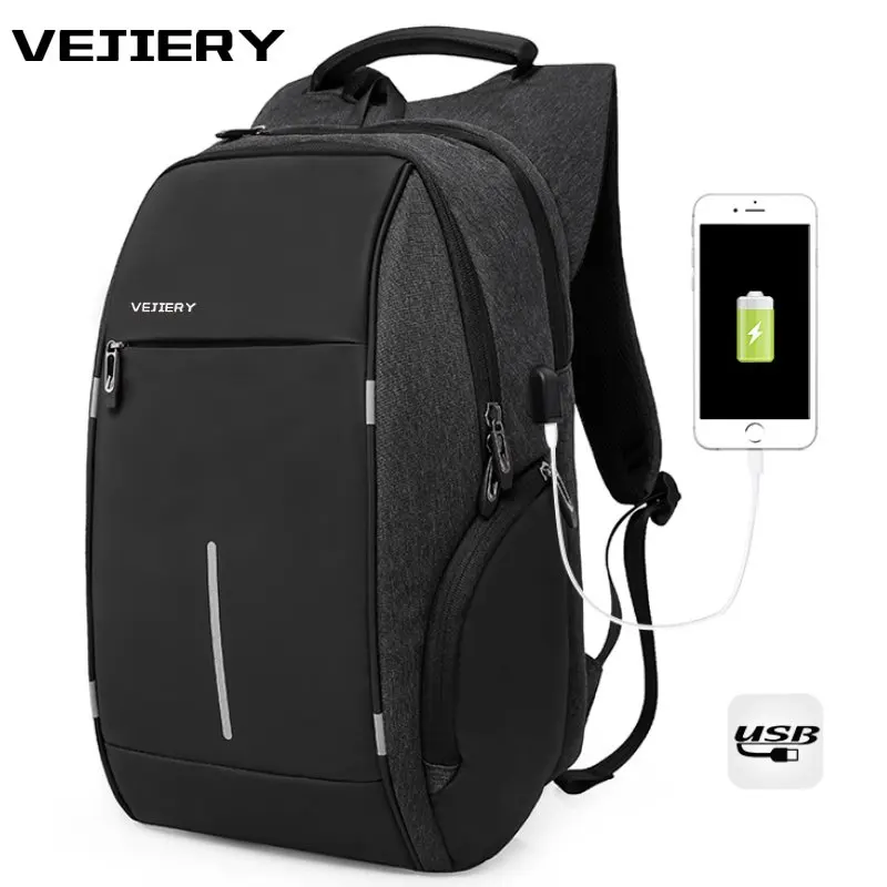 

VEJIERY Multifunction USB charging Men 15.6 inch Laptop Backpacks For Teenager Fashion Male Mochila Leisure Travel backpack