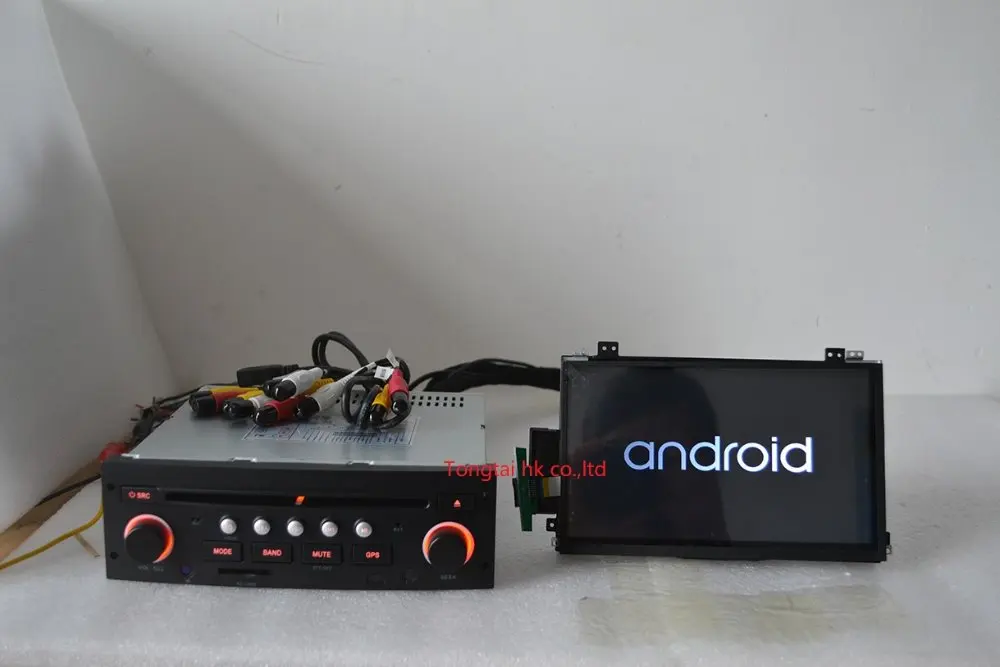 Excellent 7 inch android 9.0 for Citroen C5 2005-2012 car dvd player,GPS navigation,1GB RAM,16GB ROM,wifi,steering wheel,free 8g map,mic 17