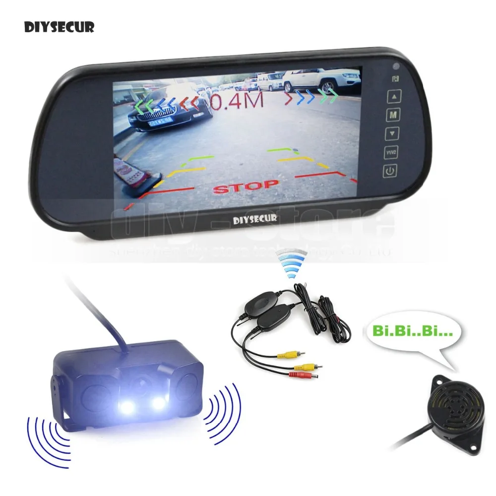 DIYSECUR Wireless Parking System Waterproof Parking Radar Sensor Rear