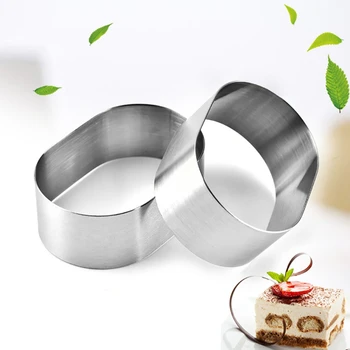 

12PCS Oval Shape Cutter Stainless Steel Circle Kitchen Cookies Cake Mold Fondant Pastry Biscuit Baking Mousse Ring
