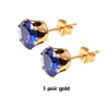 1 Pair Blue Gold
