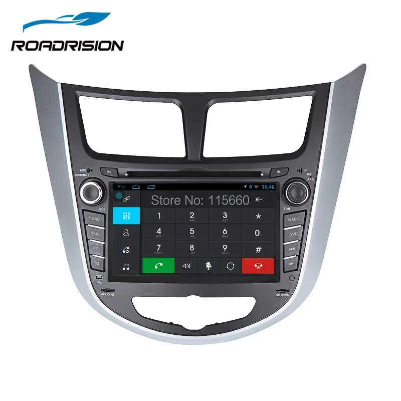 RoadRision 1024*600 четырехъядерный Android 6,0 Автомобильный DVD gps плеер для hyundai Solaris Verna головное устройство авто радио Видео навигация