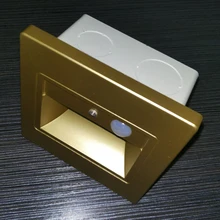 led stair light Light sensor +PIR motion Detector led infrared human body induction lamp recessed steps ladder wall lamp 86 box
