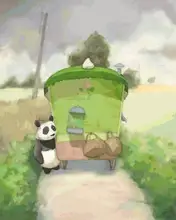 Cioioil-T1117 panda selvagem bonito simples e limpo quarto das crianças pintura decorativa imagem pintura por números arte da lona painti