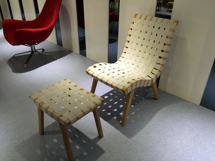 Современные Дизайн твердые деревянные ремень плетением кресло и стул ottoma набор гостиная кресло для отдыха комплект Северной Европы