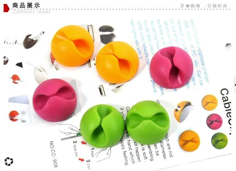 10PCS New Wholesale Smart Wire Cord Cable Drop Clips Ties Organizer Line Fixer Holder Free Shipping