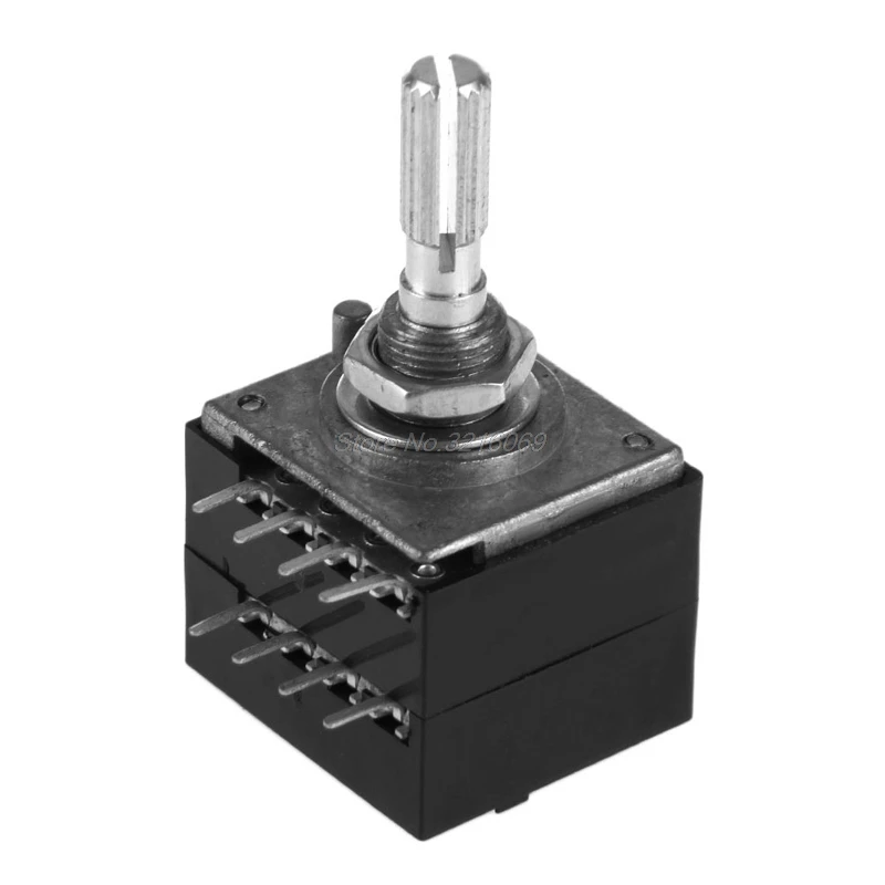

Potentiometer RH2702 8 Pin Serrated Split Shaft 6MM Precision 27-type A50K 50K