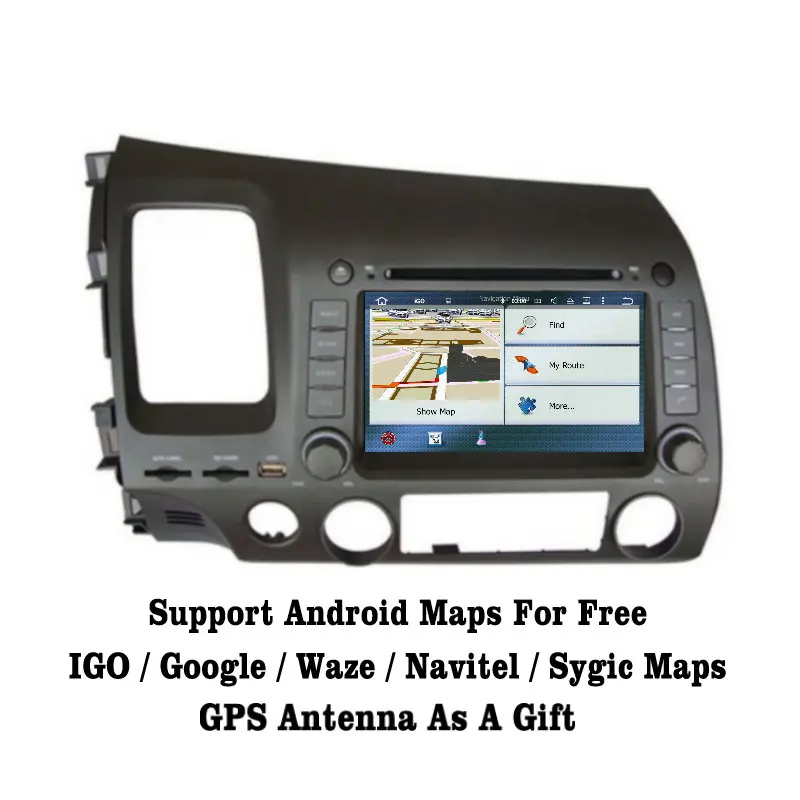 Flash Deal Liislee For Honda Civic 2006~2011 LHD Android 7.1 2G RAM Car Radio Audio Video Multimedia DVD Player WIFI GPS Navi Navigation 3