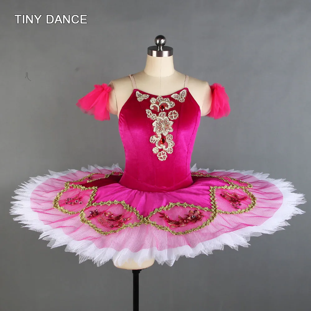 Hot Pink 7 Layer Pleated Tutu Professional Ballet Dance Tutus for Adult Girls Solo Competition Costume Dress BLL130 | Тематическая