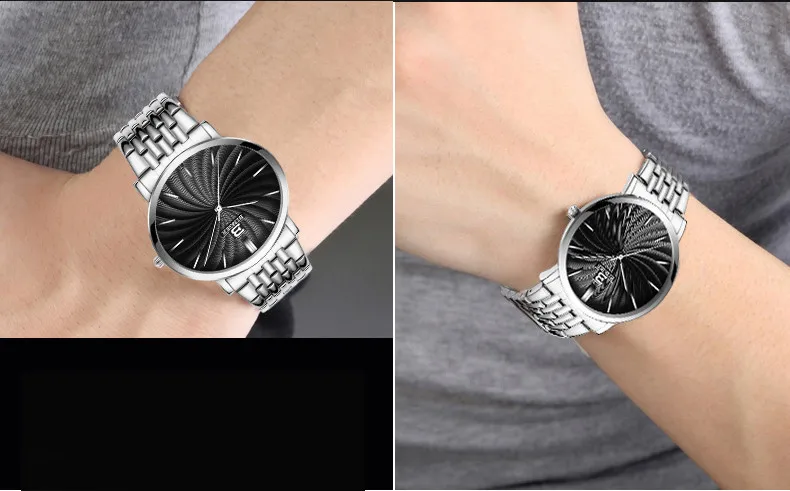 Ультратонкие наручные часы водонепроницаемые женские часы Switzerland BINGER женские часы люксовый бренд кварцевые из нержавеющей стали B3051W-1