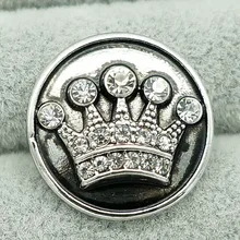 Модный украшенный стразами императорская корона 18 мм застёжка, бусинка застежка браслета ювелирные изделия оптом KZ1330