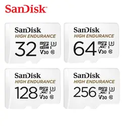 Двойной Флеш-накопитель SanDisk высокая выносливость microSD карта, 32 ГБ, 64 ГБ карта памяти MicroSD 128 ГБ 256 ГБ, класс скорости 10 U3 V30 Micro SDHC/SDXC флэш карты 4