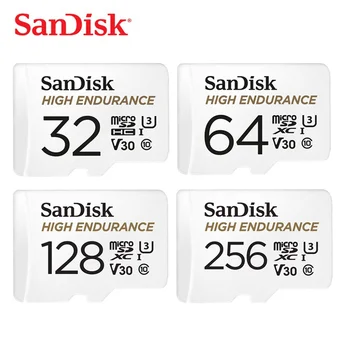 

SanDisk HIGH ENDURANCE micro SD Card 32GB 64GB MicroSD Memory Card 128gb 256gb Class 10 U3 V30 Micro SDHC/SDXC Flash Card 4K HD