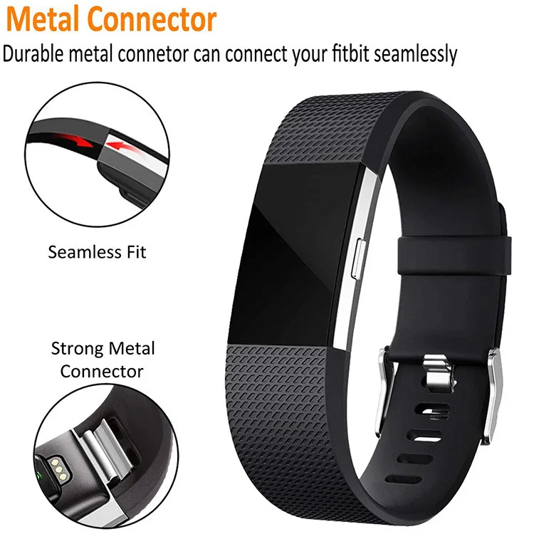 Горячая замена силиконовый ремешок для наручных часов часы банда Bande Fitbit заряд 2