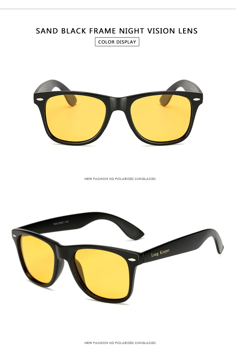 Mirror Polarized Sunglasses Women Men UV400 Night Vision Goggles Brand Design Transparent Sun Glasses with LOGO LongKeeper ladies sunglasses