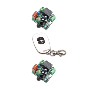 

Newest Wireless Remote Control Switch RF AC220V 10A 1 Channel 1 Transmitter and 2 Receiver Learning Code Simple Operation