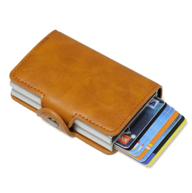 2019 Men and Women Automatic Slide Card Holder Business Credit Card ...