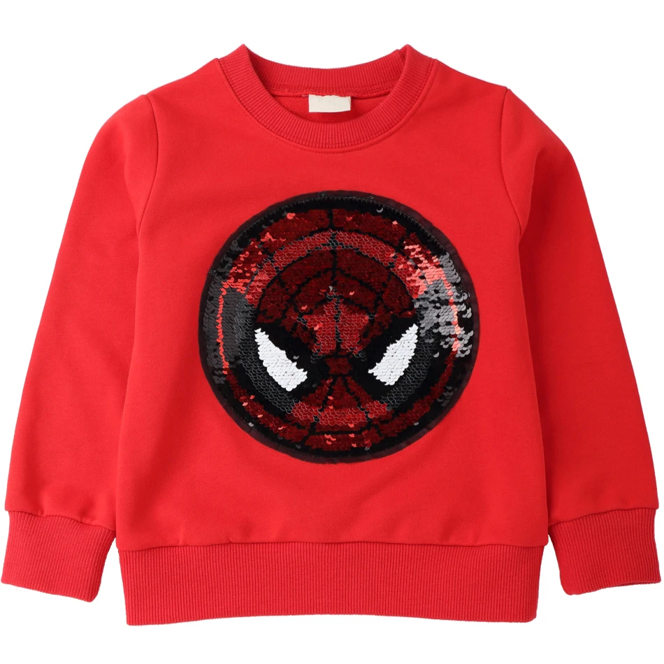

Spiderman Pattern Sweatshirts for Children Long Sleeve Tops boys T-shirt Girls Pullover Blouse Kids Clothes Spring Autumn 2018