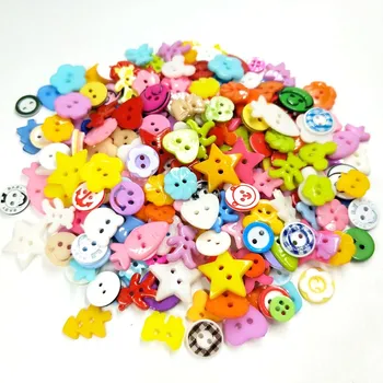 

50/120/200pcs Lots Mixed Styles Random 8MM-19MM Flatback Plastic Buttons Children's Garment Sewing Accessories DIY Scrapbooking