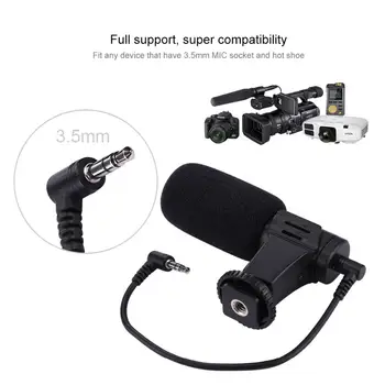 

Yiwa PULUZ 3.5mm Audio Stereo Filmmaking Recoding Photography Interview Microphone for Vlogging Video DSLR &DV