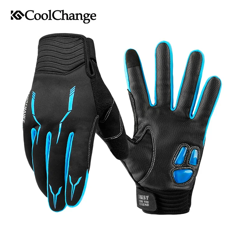 CoolChange зимние спортивные перчатки мужские и женские кожаные флисовые Mtb