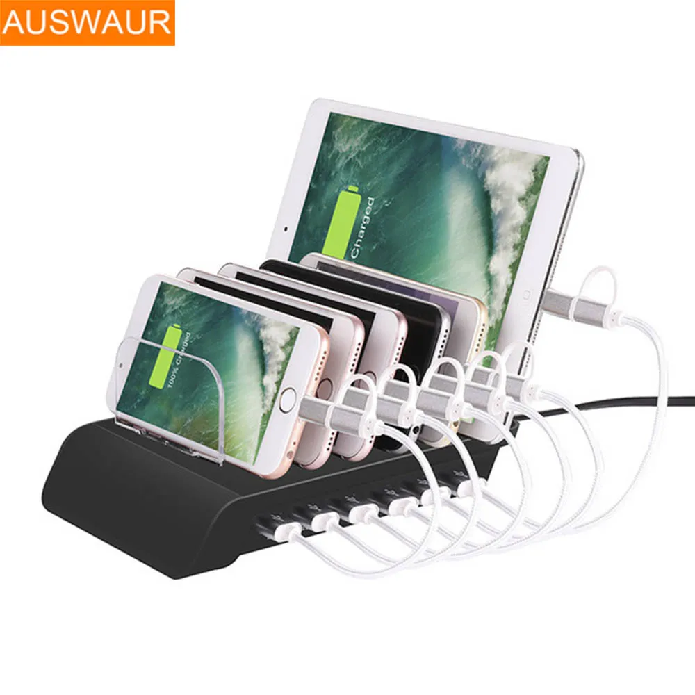 Multi Quick USB Charger Dock Station Stand 6 Ports Desktop