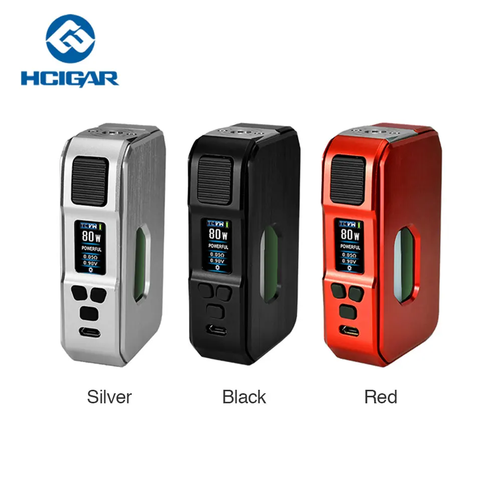 Оригинальный Hcigar Aurora MOD 80 Вт с чипсетом Towis XT80C и силиконовой бутылкой 7 мл без