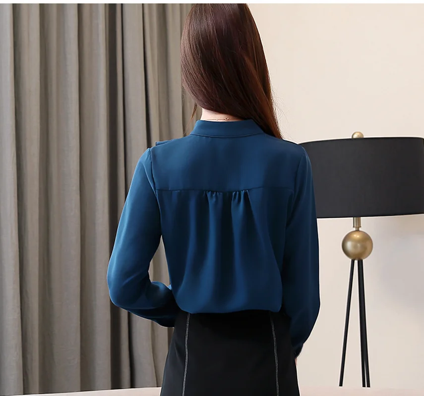 Blusas mujer de moda Женские топы и блузки 2020 шифоновая блузка с оборками рубашки длинными