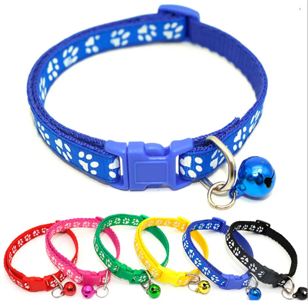 Easy Wear Cat Dog Pet Collar with Bell Adjustable Buckle Dog Collar Cat Puppy Pet Supplies Accessories Small Dog Chihuahua Name