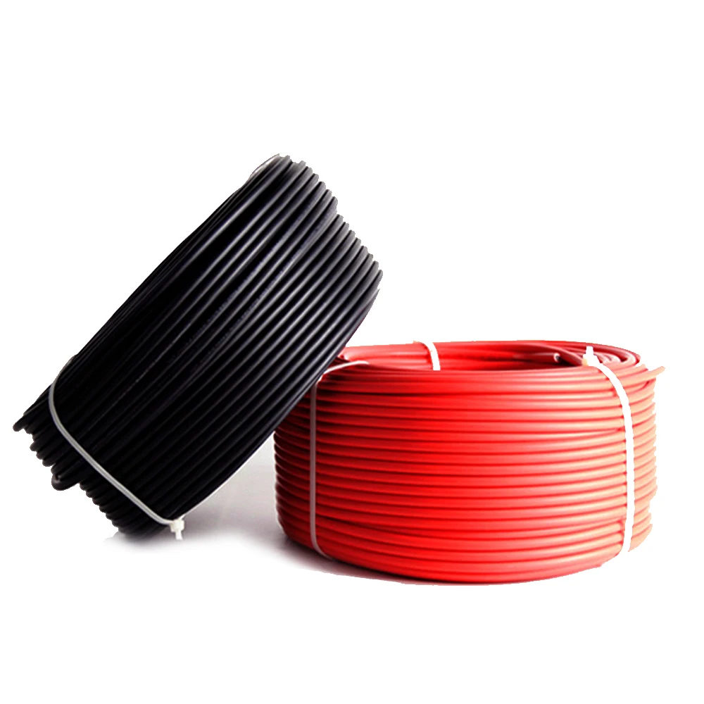 Solar PV Cable 10m 4 mm2 6 mm2 red/black for solar panel module home station solar kits DIY system 10AWG or 12AWG