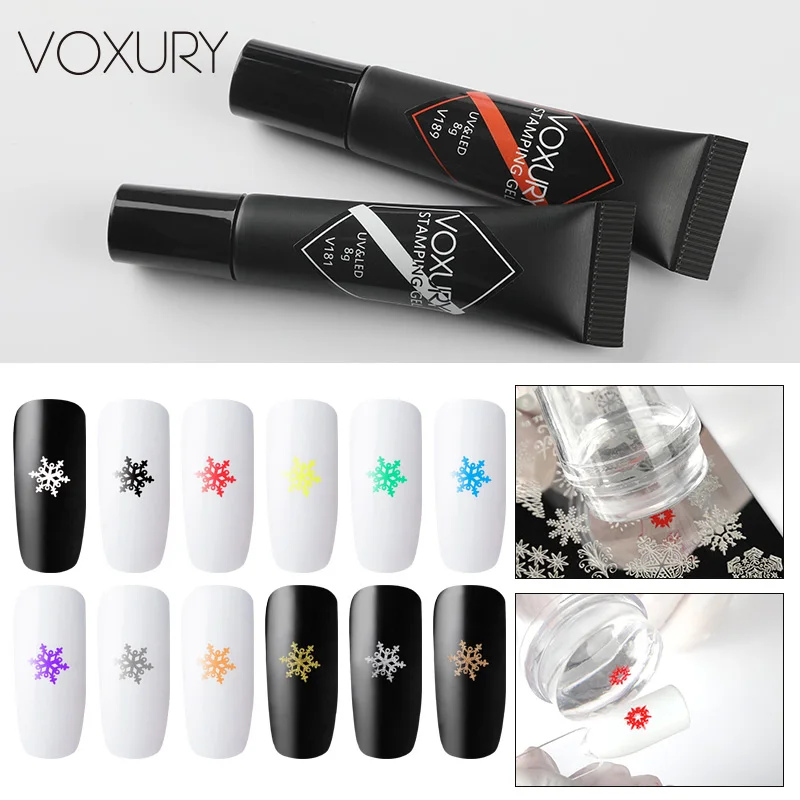 

VOXURY Nail Polish Stamping Gel For Manicure And Nail Design Paint Decoration Vernis Semi Permanant UV Nail Art Top Coat Primer