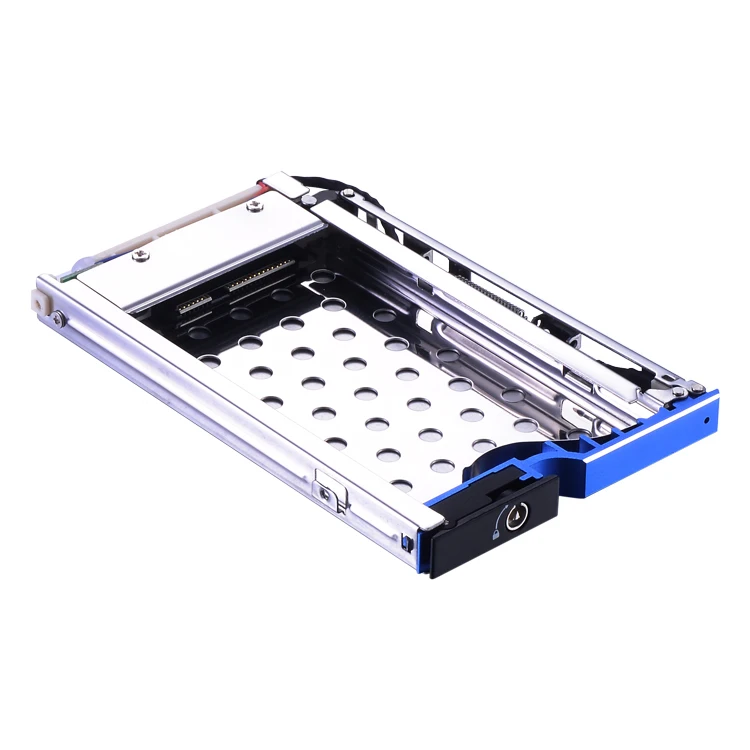 Uneatop ST8210 2.5in SATA алюминий жёсткий диск случае 2.5 HDD/SSD корпус горячей замены 6 Гбит/с жесткий диск Mobile Rack с С замочком - Цвет: Blue
